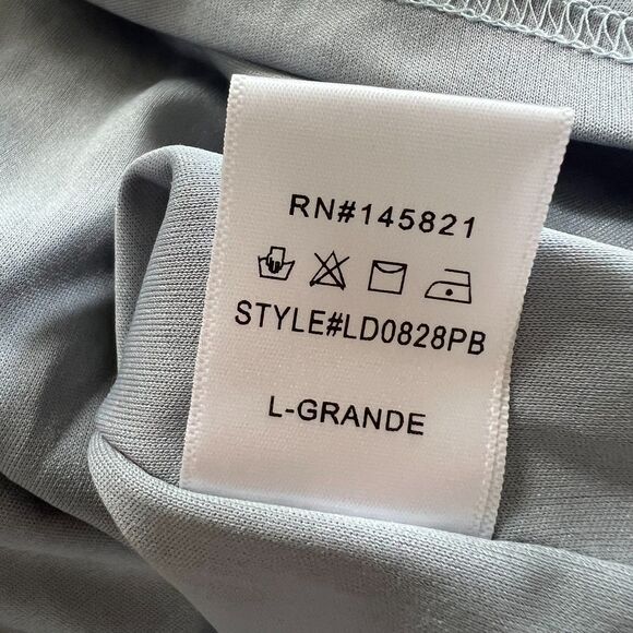 Listicle Swiss Dot Maternity Dress Large Babydoll Smocked Square Neck Chiffon - Picture 14 of 15